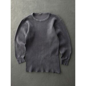 Vintage 1970s Sears The Men's Store Grey Cotton Thermal Waffle Knit T-shirt XL